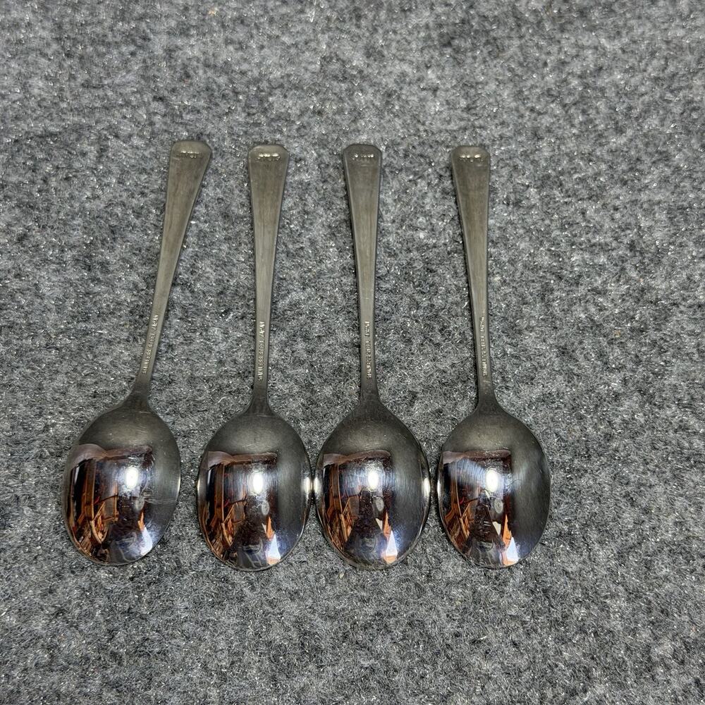 Avon Vintage Stainless Enameled Fruit Spoon Set Of 4 With Fruit Made In Japan - Picture 3 of 6